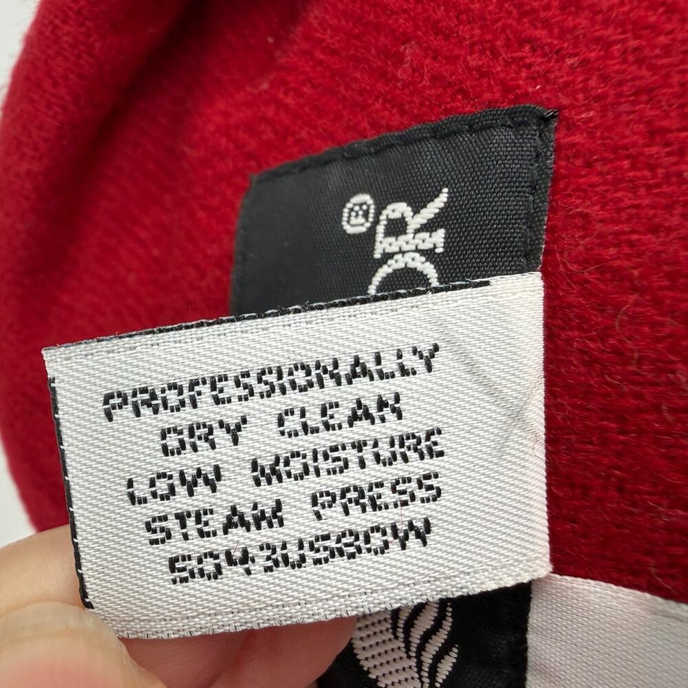 Sag Harbor Red 100% Wool Blazer Womens Sz 12 Vintage Preppy Office Siren - Picture 4 of 8